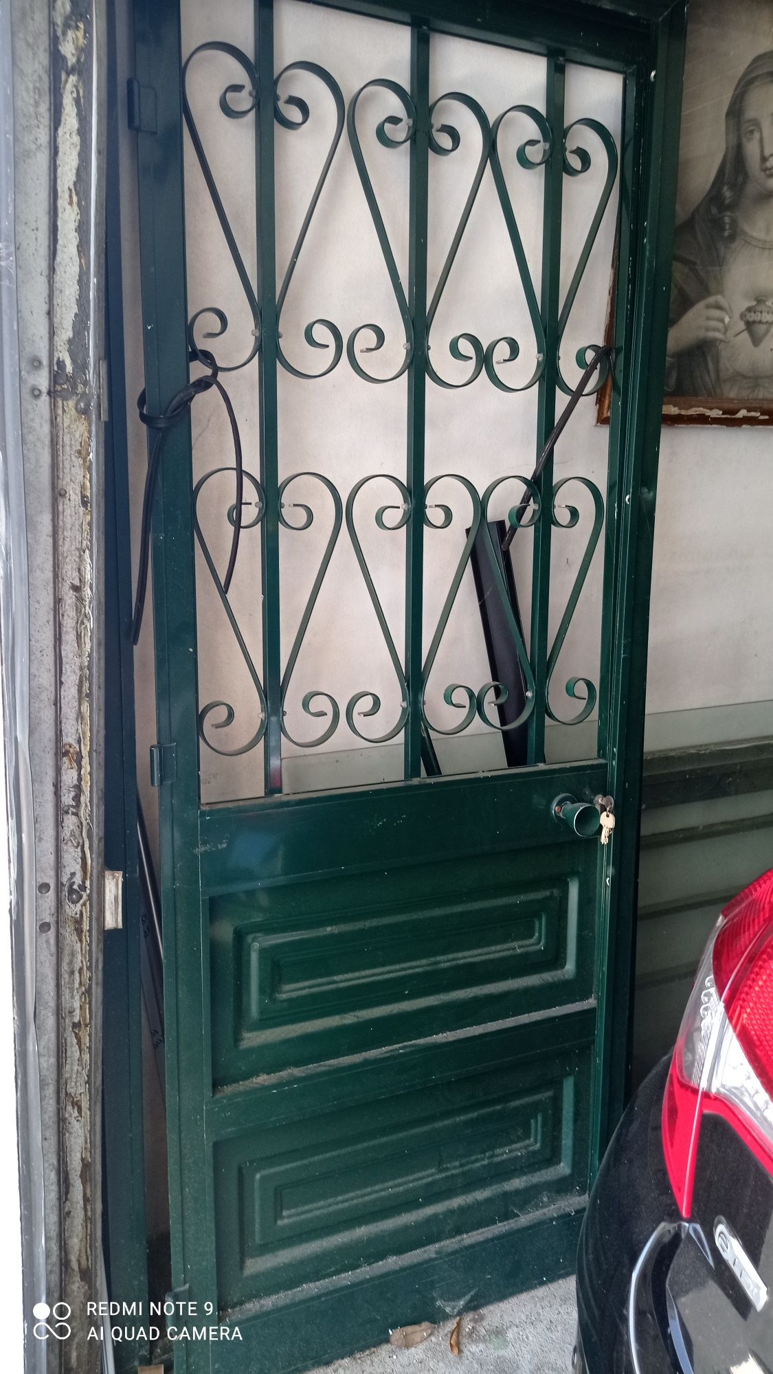 Porta verde sem vidro