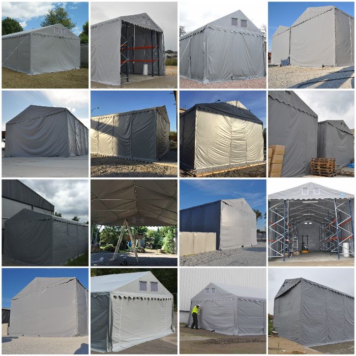 Namiot BASIC 4x8 magazynowy handlowy garaż wiata PE 240g/m2