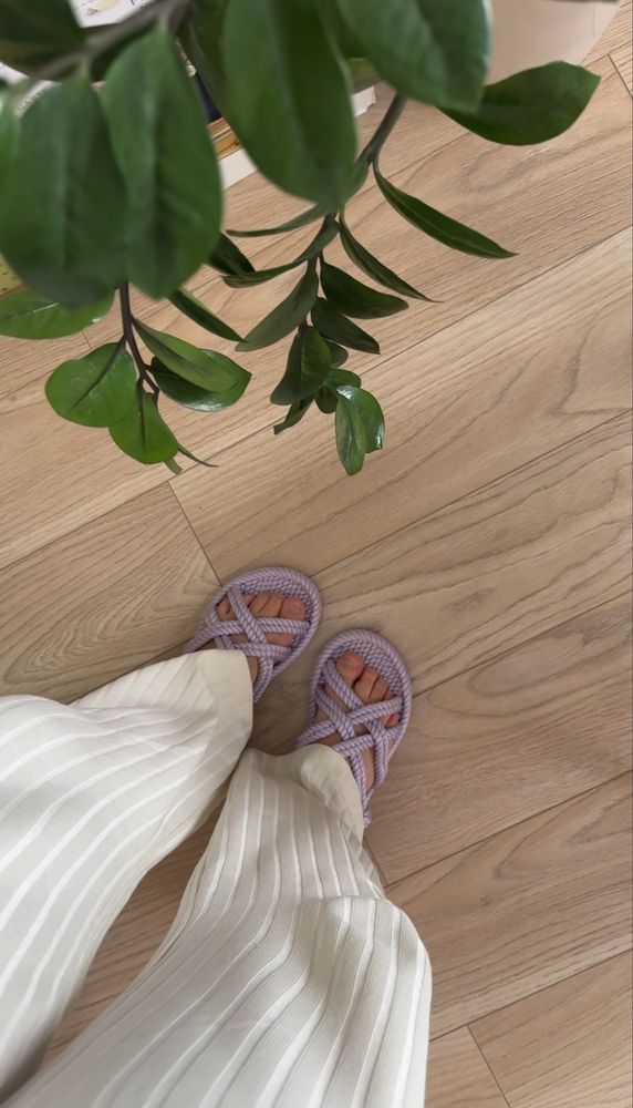 Sandały Bohonomad Rope Sandal Liliowe 36 - model Bodrum