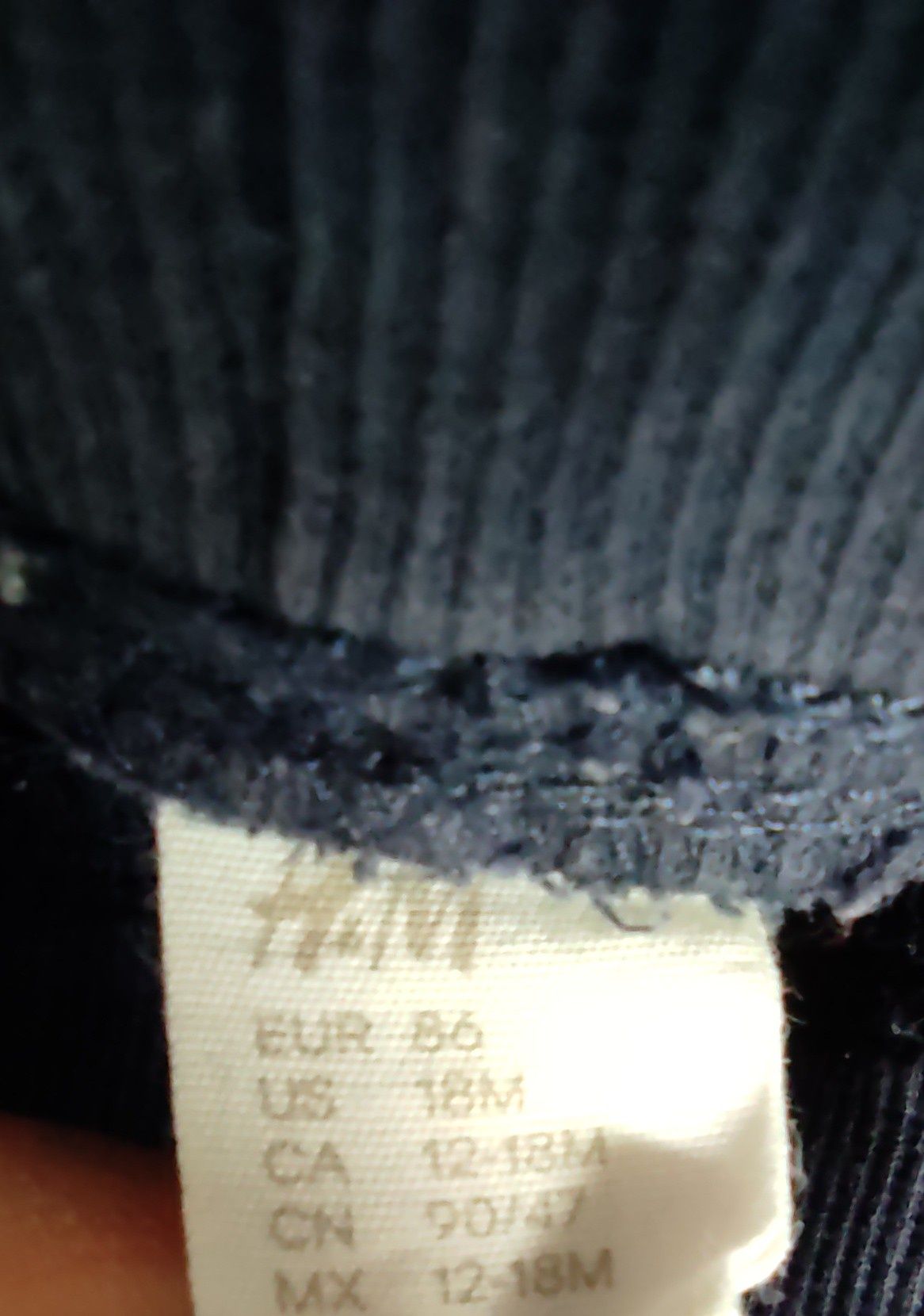 Granatowe jeansy ze ściągaczem H&M