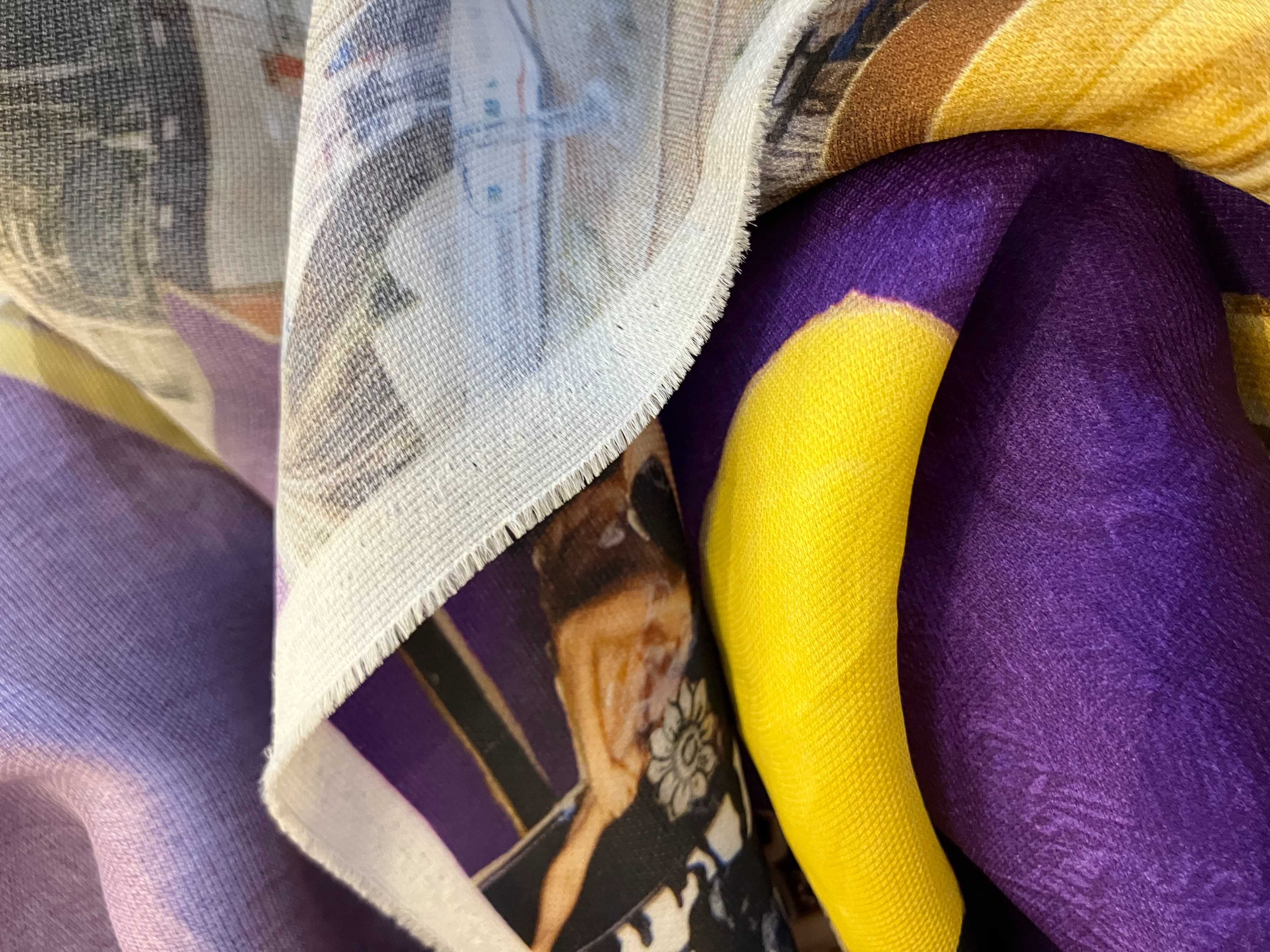 Versace & Tim Roeloffs tafta jedwab kupon tkanina materiał