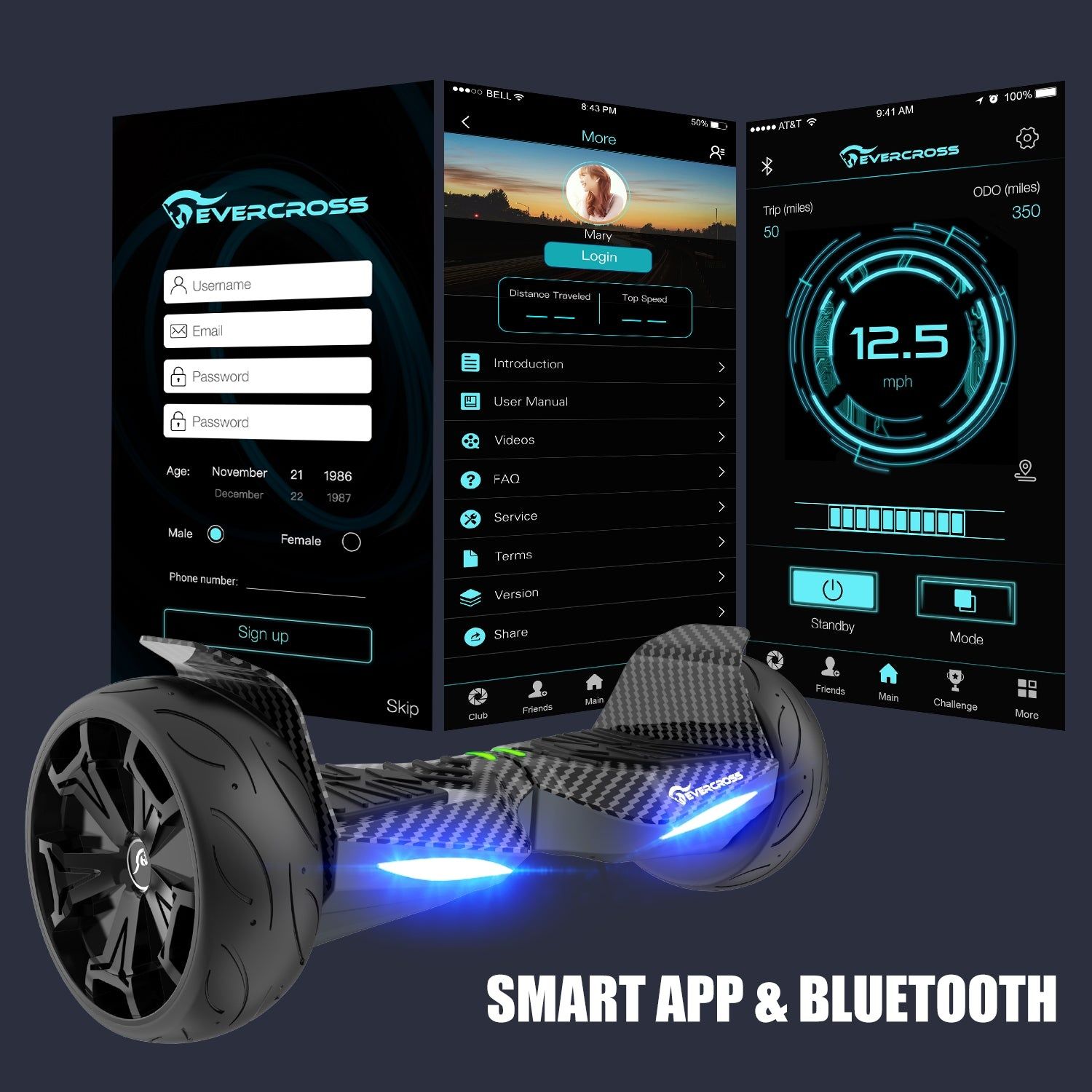 EVERCROSS EV5 8,5" Hoverboard todo o terreno