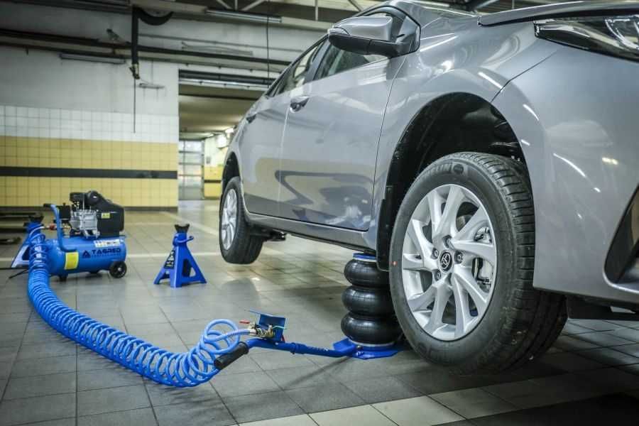 Podnośnik Pneumatyczny bałwanek 6 Ton 150-400mm +krążek