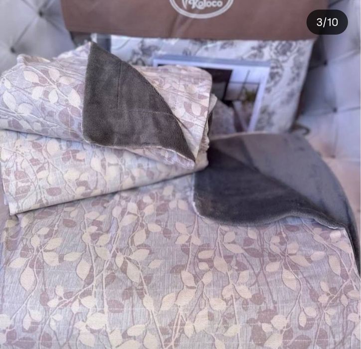 Новинка! Чудові комплекти постільної білизни фланель+велюр Євро розмір