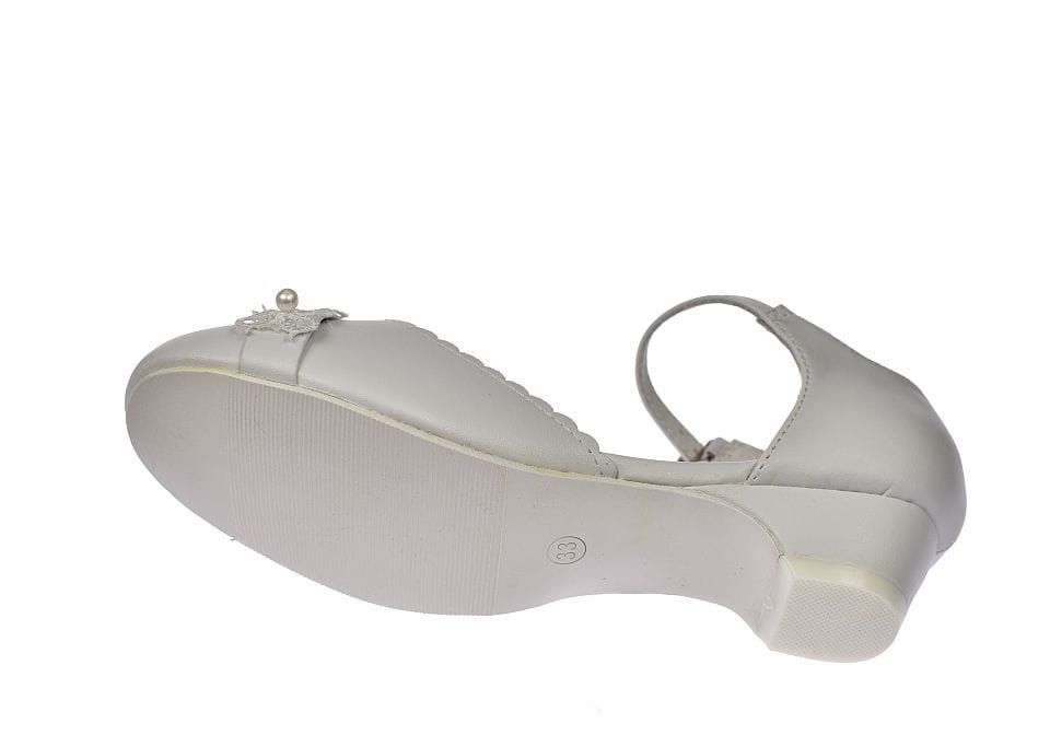Buty komunijne dziewczęce balerinki białe  42/23 rozm. 36