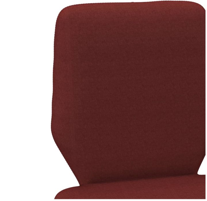 Cadeiras de jantar 6 pcs tecido vermelho tinto