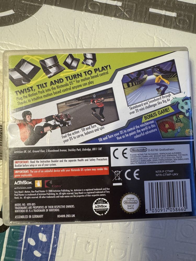 Tony Hawk Motion Nintendo DS + Motion Pack