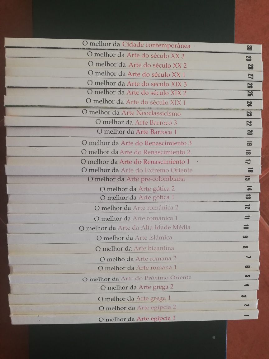 Coleção de livros "O melhor da Arte", com 30 volumes