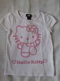 T-shirt branca com estampa pontilhada rosa da hello kitty