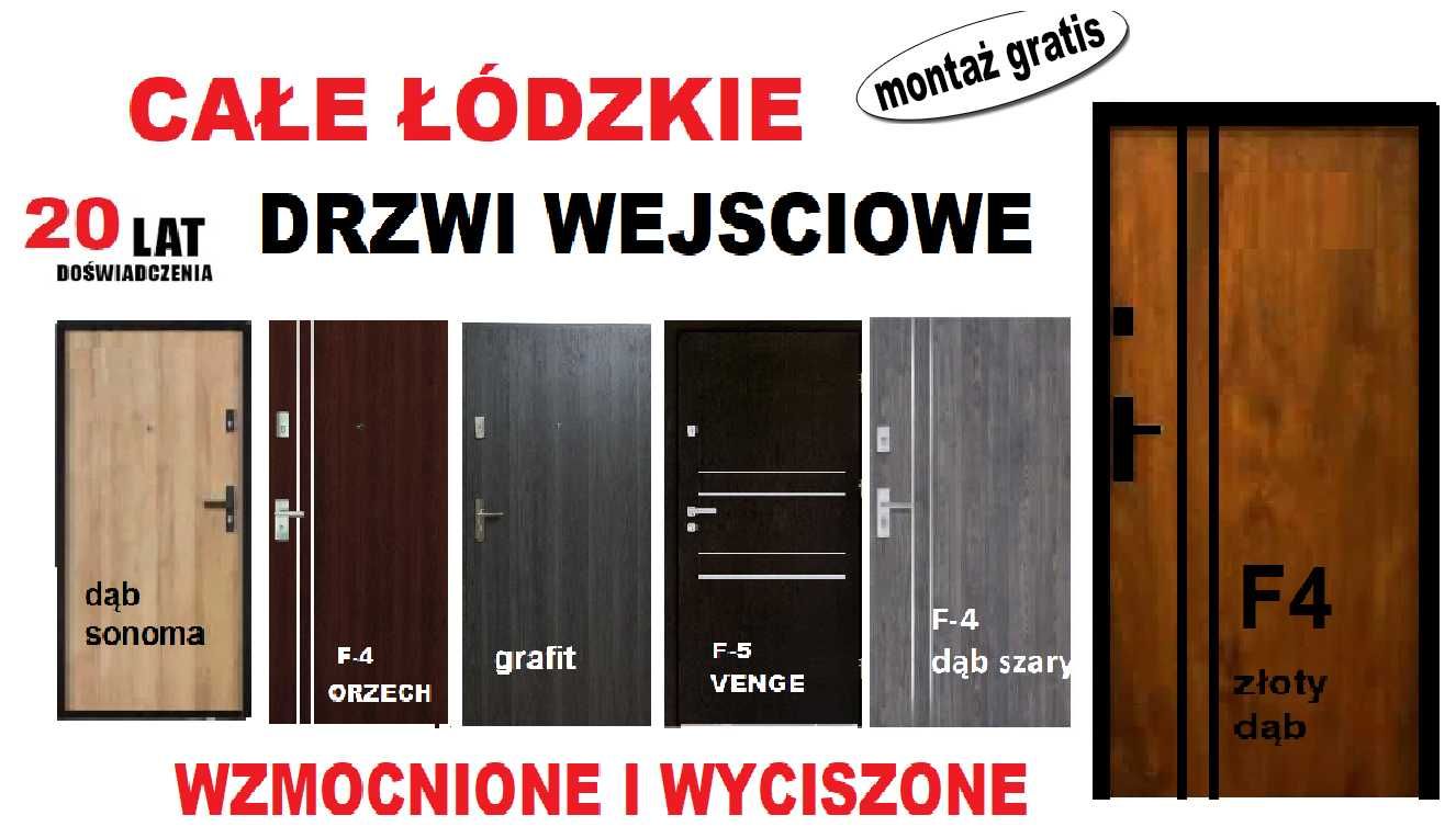 Zewnętrzne drzwi -wewnątrzklatkowe WEJŚCIOWE do mieszkania z MONTAŻEM