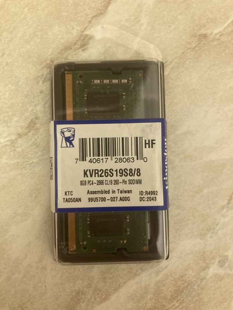 Kingston DDR4 8gb laptop ноутбук