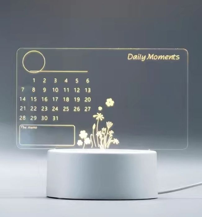 Quadro led calendário com caneta
