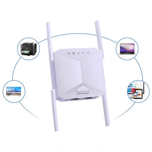 Bezprzewodowy wzmacniacz WiFi 1200Mb/s Biały