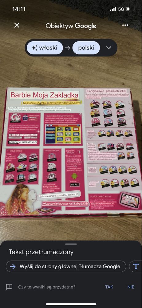 Tablet mio tab barbie