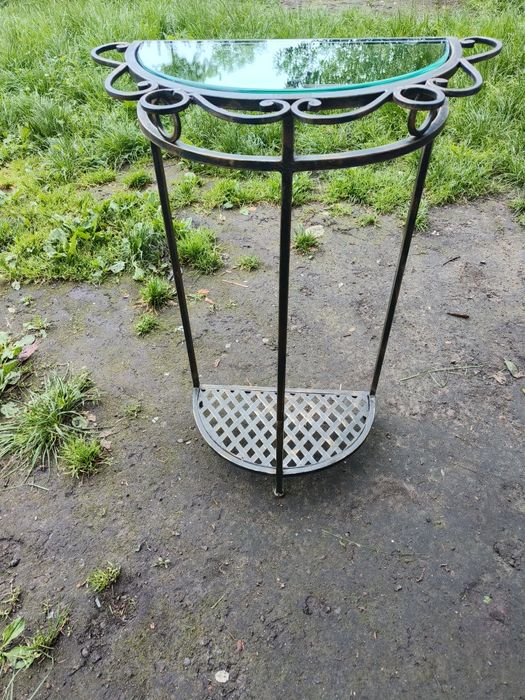 Metaloplastyka Konsola Stolik Ze Szklanym Blatem