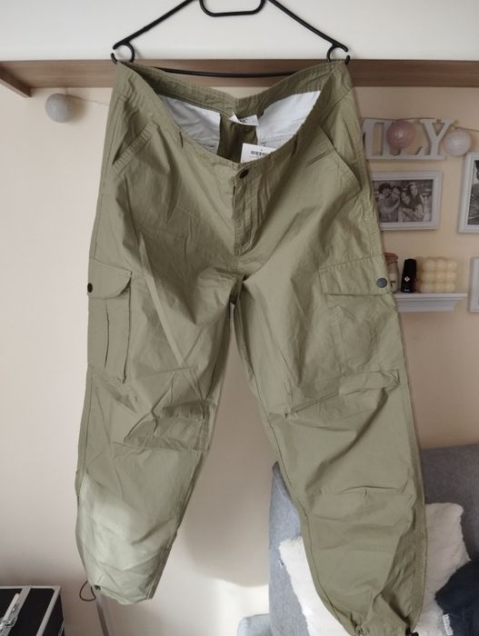 Nowe spodnie męskie bojówki cargo joggery khaki  XL