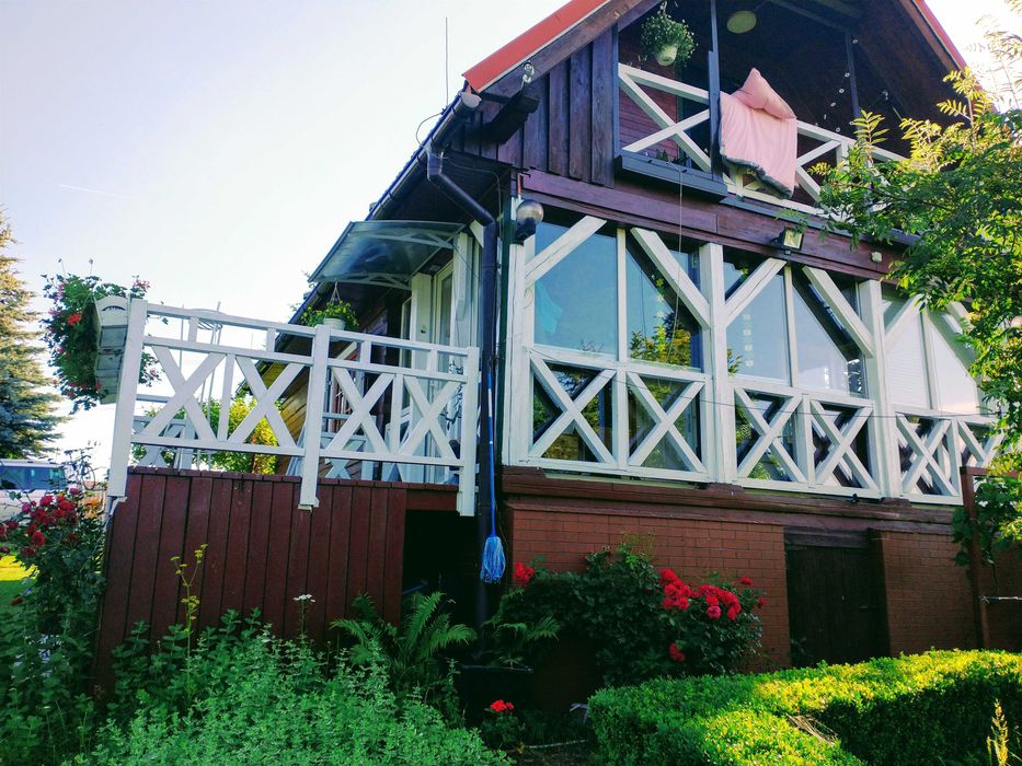 Domek modrzewiowy całoroczny do przeniesienia