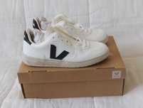 Ténis Veja V-10 CWL White Black, Originais, Novos