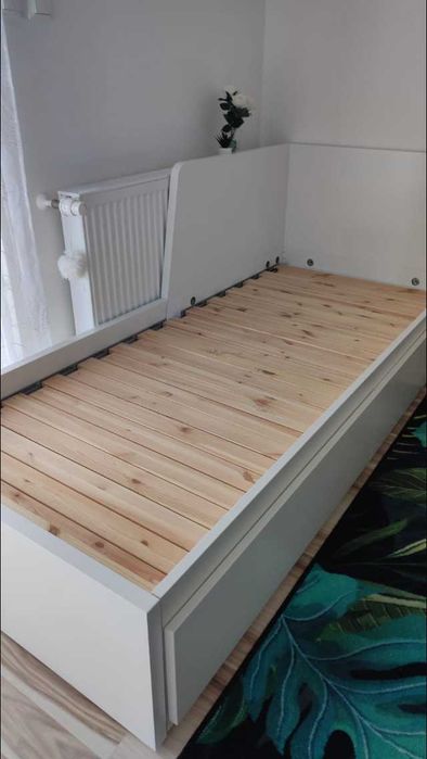 łóżko ikea Flekke 80x200 rozkładane z szufladami, stan bardzo dobry