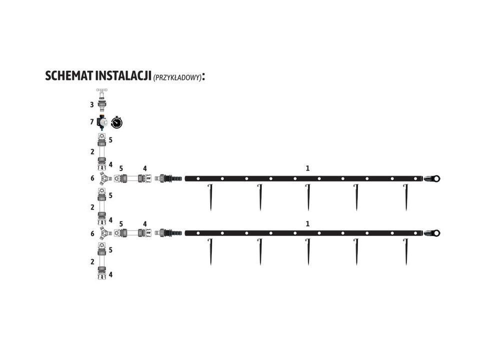 Zestaw nawadniania kropelkowego PROFESSIONAL 100 m z kompensacją TEGER