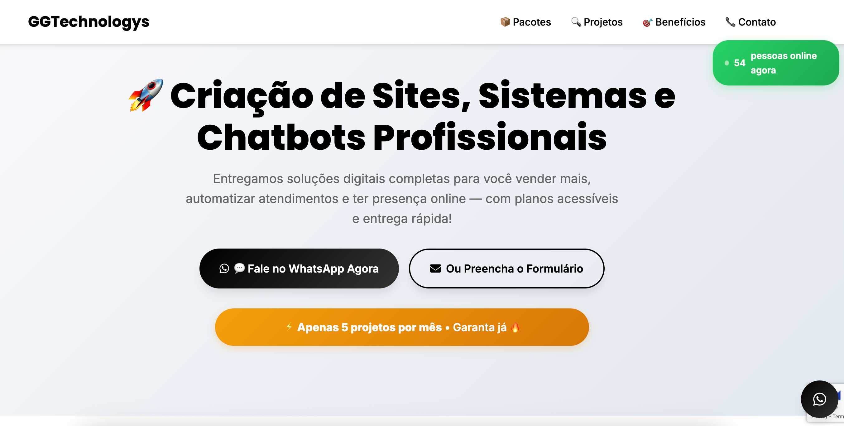 Crio site ou página da sua empresa – rápido e acessível