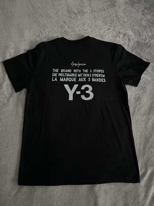 Чёрная футболка Yohji Yamamoto, Y-3