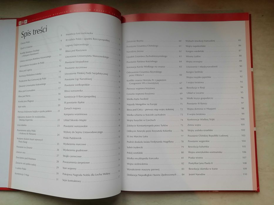 Książka "101 najważniejszych wydarzeń w dziejach Polski i świata"