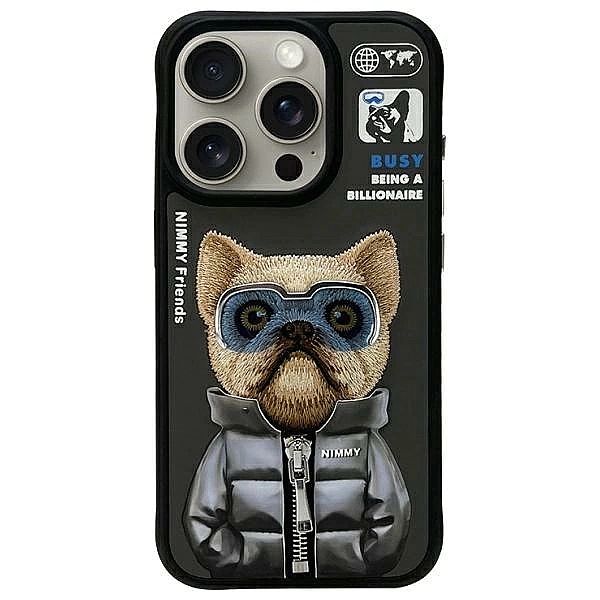 Etui Nimmy Cool&Cute 2.0 na iPhone 15 Pro - czarne