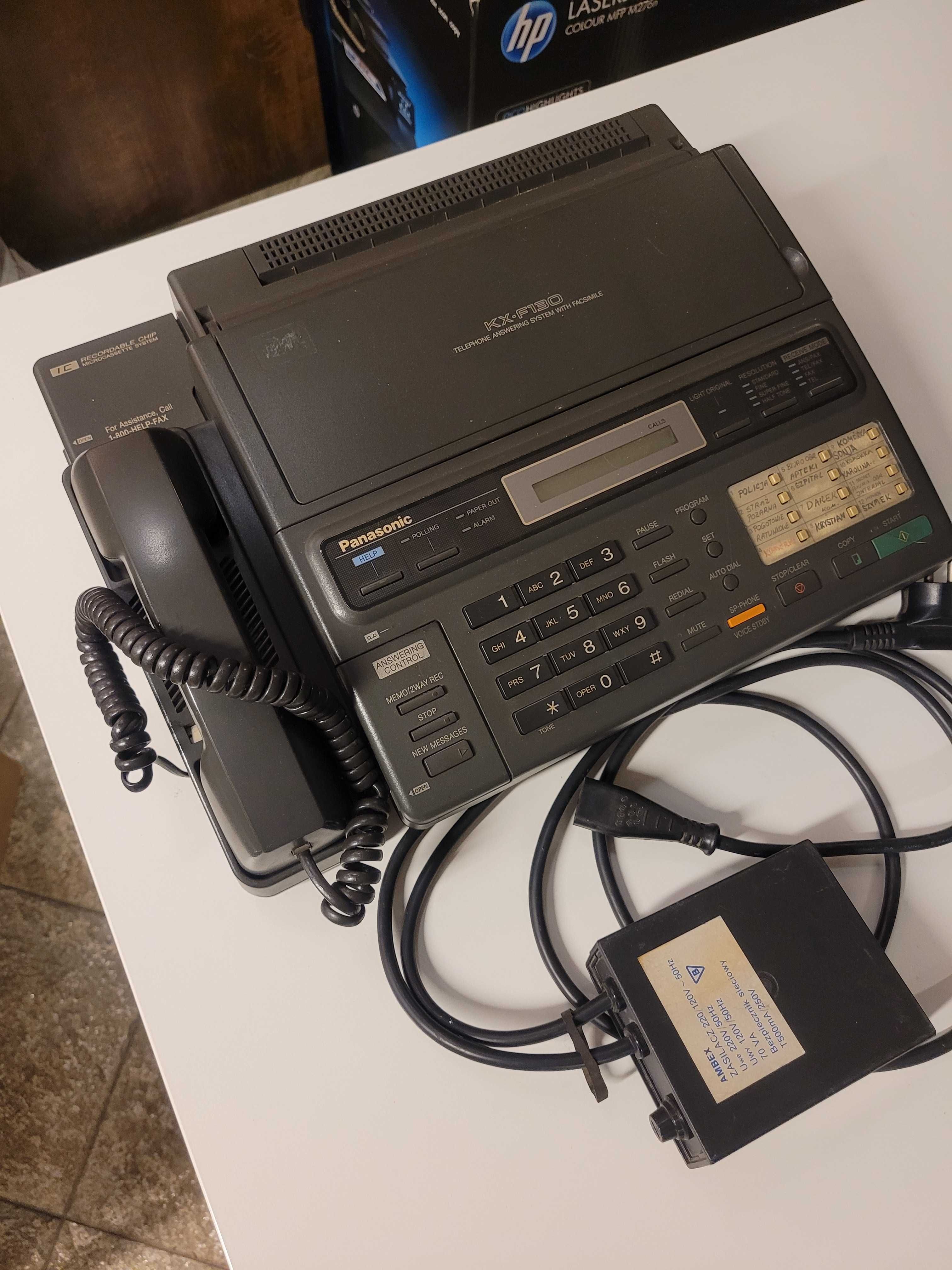Telefax Panasonic z automatyczną sekretarką