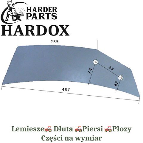 Ścinacz Landsberg HARDOX 33156/P części do pługa 2X lepsze niż Borowe