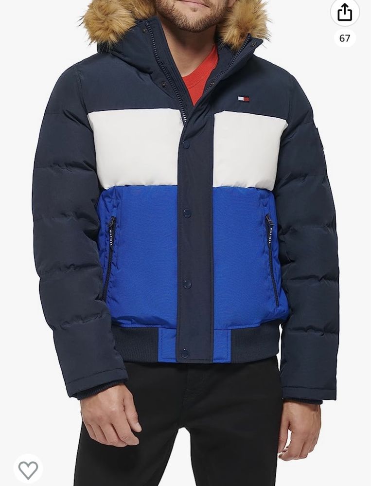 Пуховик бомбер Tommy Hilfiger мужская куртка оригінал