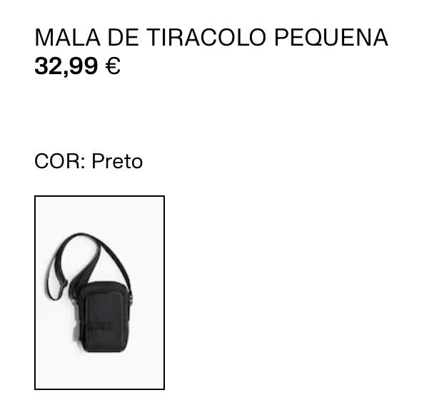 Mala tiracolo preta HM H&M
