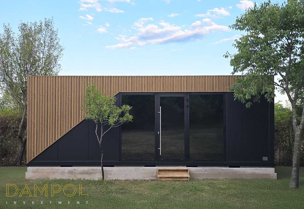 Gotowy pawilon kontener 700x300 7x3m usługowy handlowy biurowy leasing