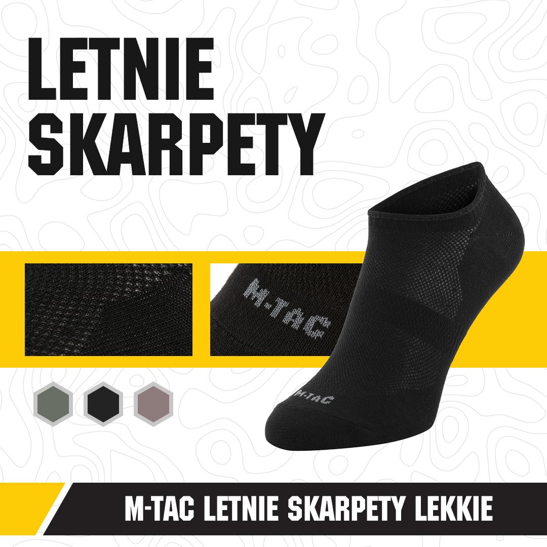 m-tac letnie skarpety lekkie czarne 39-42