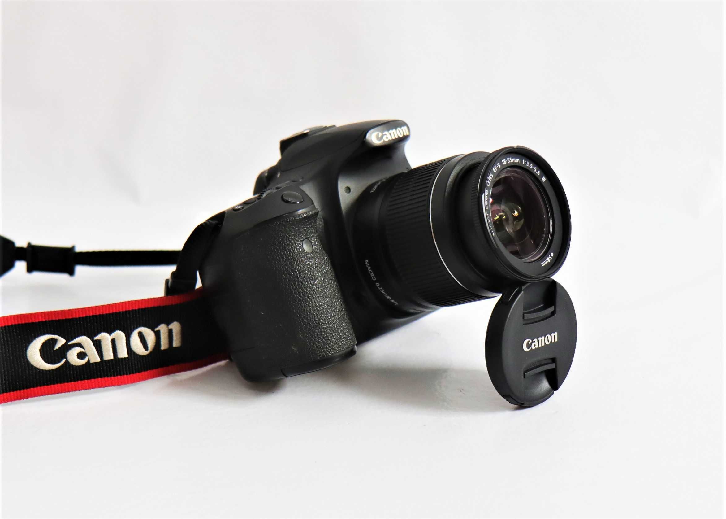 Canon 60D com lente Canon 18-55mm máquina fotográfica digital reflex