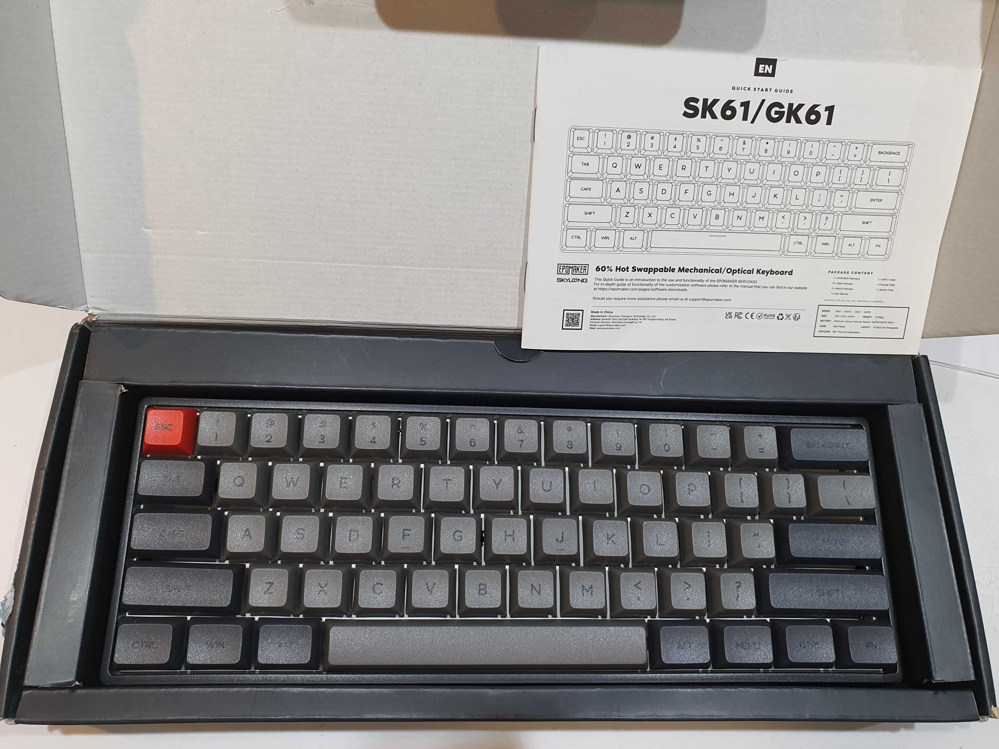 Klawiatura Mechaniczna Epomaker 60% Keyboard SK61/GK61 RGB