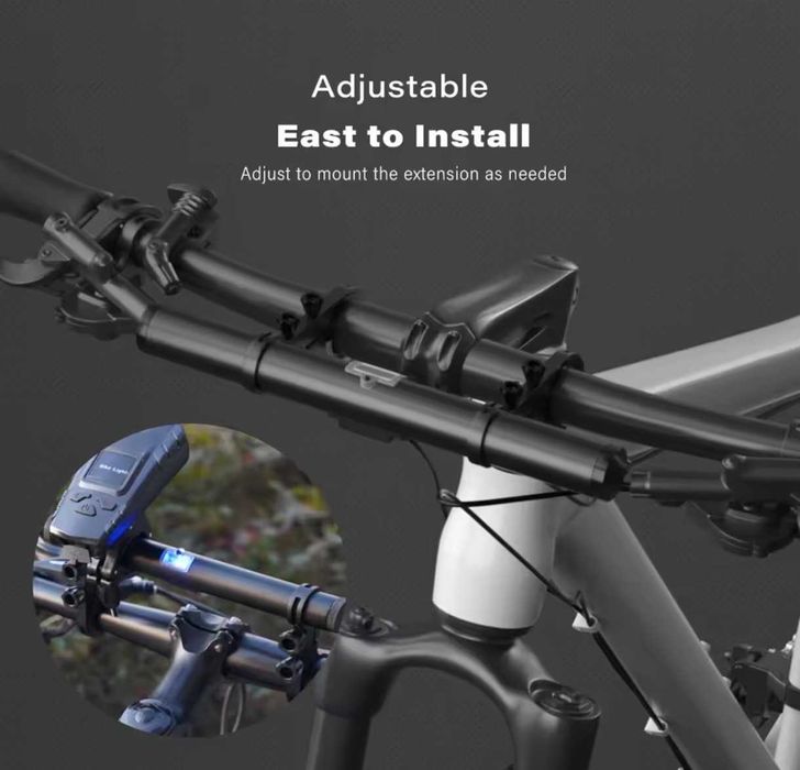 Wspornik kierownicy W20PB+funkcja power banka 20cm,1szt,czarny,rower