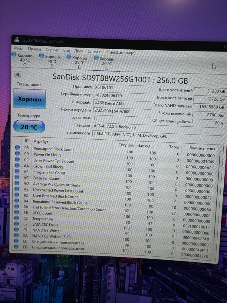 SSD 2.5 256Gb Б\У з офісів Германія