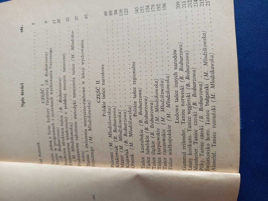 Książka Tańce,rytm , ruch ,muzyka Bednarzowa, Mlodzikowska