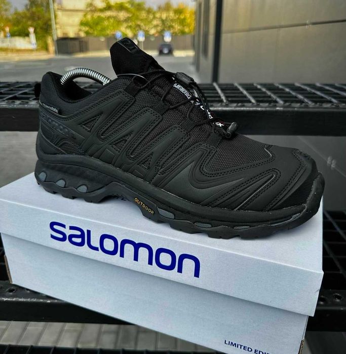 Мужские кроссовки Salomon Gore Tex черные Саломон гортекс