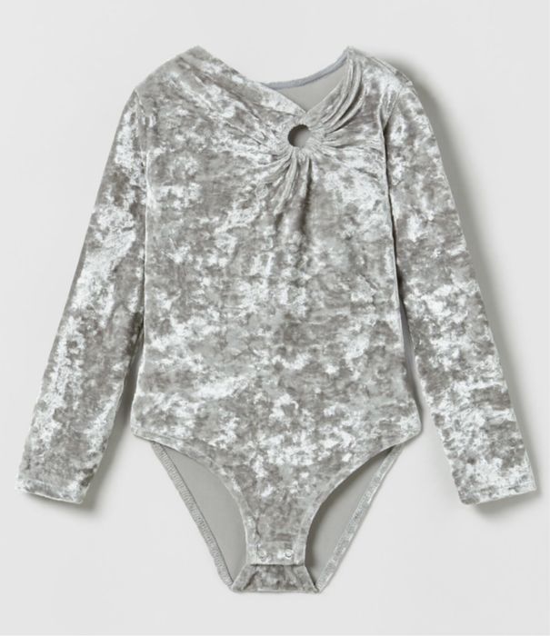 Оксамитове боді сірого кольору Zara