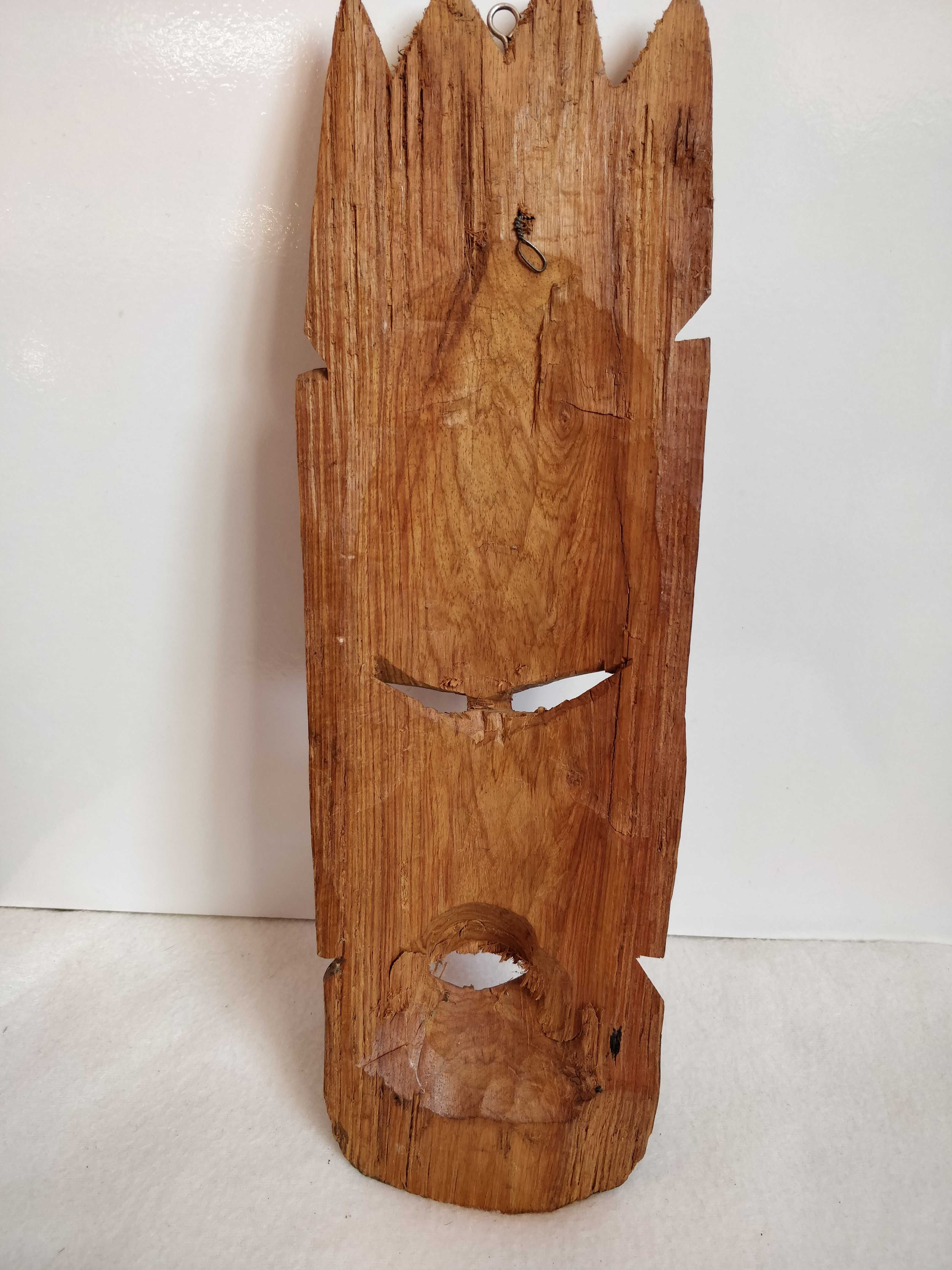 Drewniana maska / dekoracja wys 39 cm / ozdoba