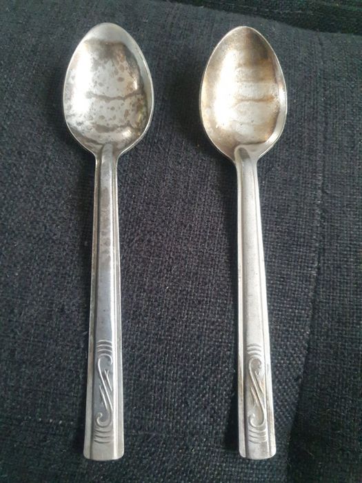 Stare łyżki do zupy prl  Stojadła 2 szt