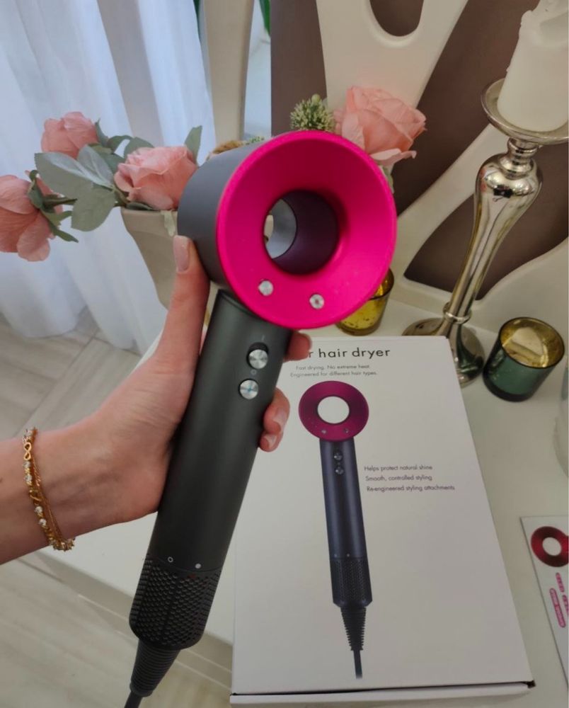 Фен Super Hair Dryer з 5 насадками для швидкого сушіння та укладання