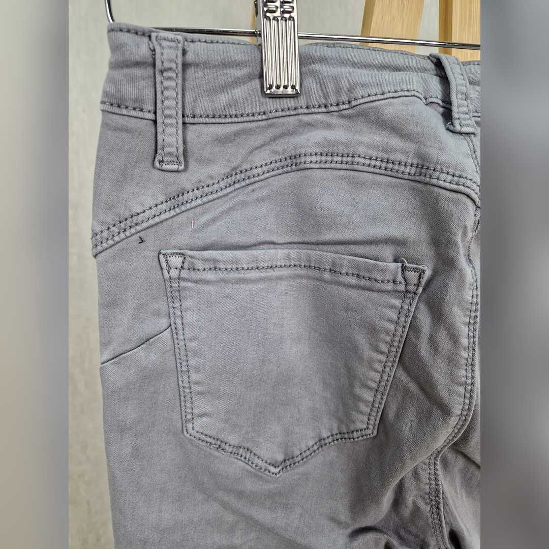 Spodnie jeansy dopasowane szare rozm 42 XL