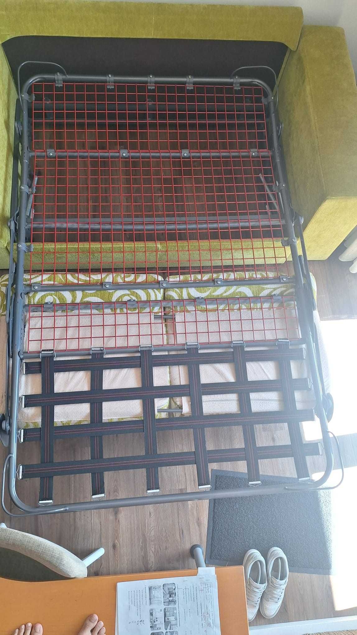 Sofá-cama 2 lugares casal em tecido com colchão incluído
