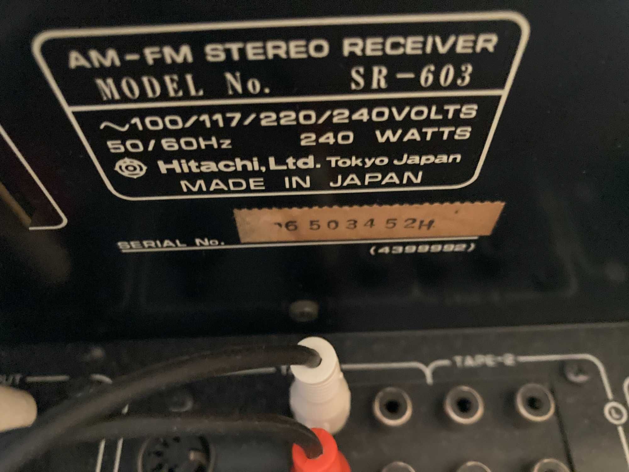 Radio vintage SR-603 Hitachi amplituner