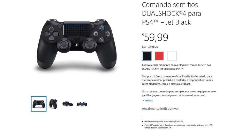 Comando original Sony DUALSHOCK®4 para PS4