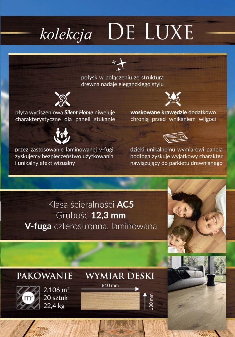 Panele podlogowe Dąɓ -wymiar jodelki-12mm -jak deska