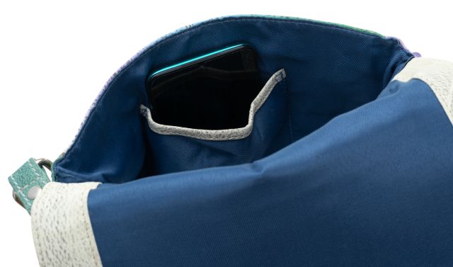 piękna torebka folk ręcznie malowana skóra handmade